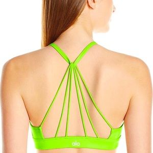 Alo Sunny Strap Sports Bra - Neon Green